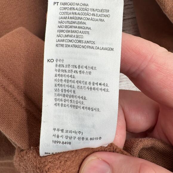 Varley Rowan Sweat Crewneck Sweatshirt Womens Large Brown Fleece - Picture 10 of 14